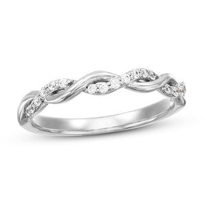 Kay Jewlers White Gold Diamond Twisted Ring
